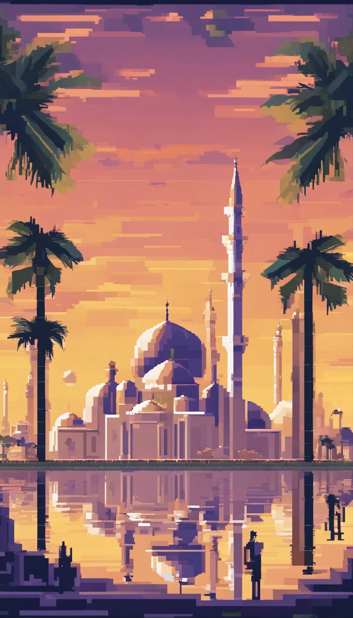 in 8K, greatest mosque, Seven Days of God's Creation, palm fruid tree, camel, The existence of God,Separating the sky from the sea,World of Light,World of Love,God bless