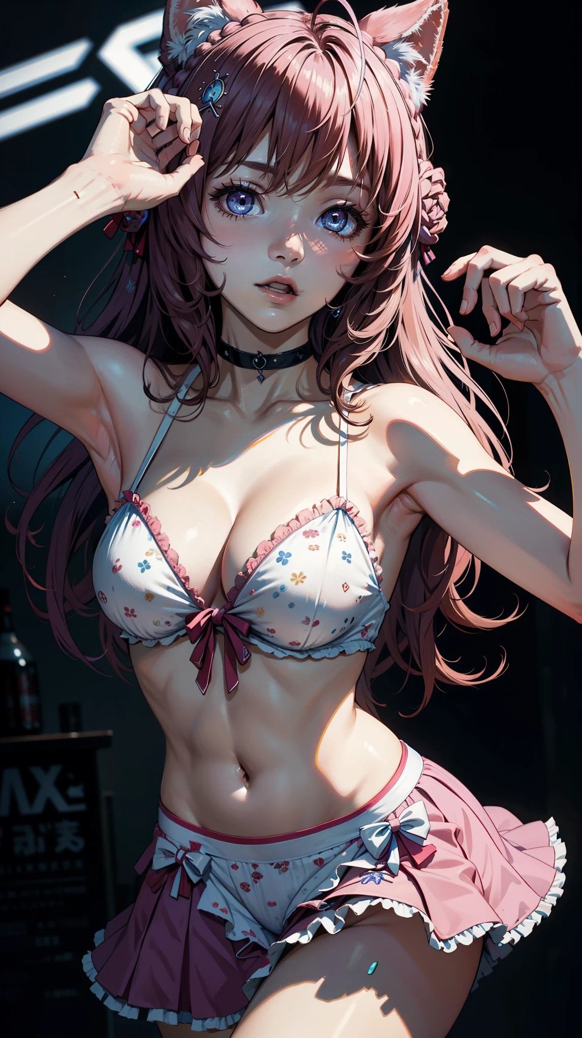 Masterpiece, top quality, high detailed, detailed face, bright eyes, simple background, large breast, dynamic poses, dynamic angle, from front, swm1