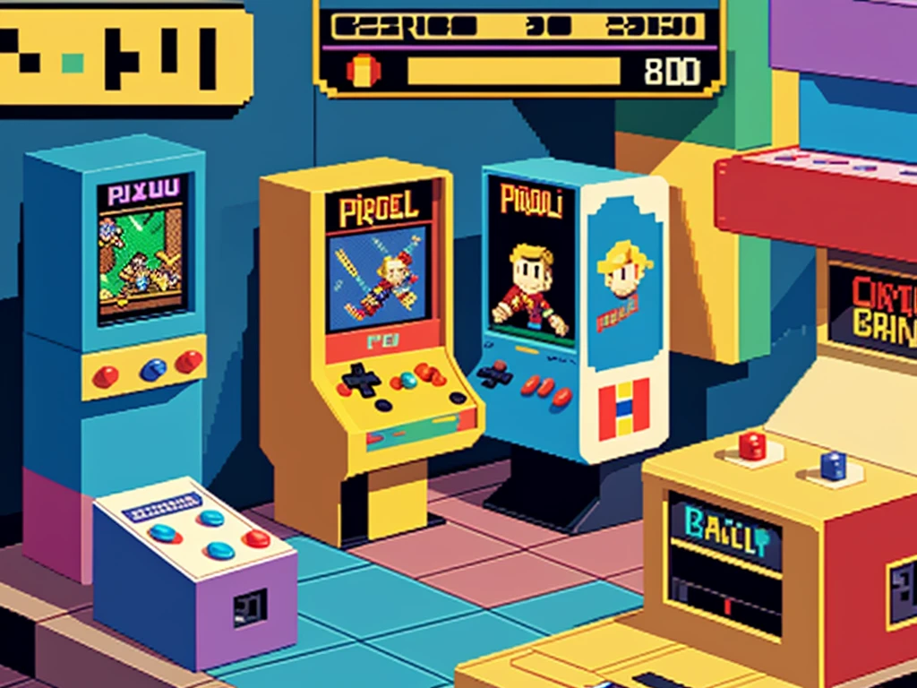 (best quality,realistic),
retro game, pixel art, vintage, old-school, nostalgic, arcade game, 8-bit, colorful, vibrant, pixel characters, iconic gaming, gaming history, joystick, high score, classic gameplay, pixel animation, blocky graphics, retro sound effects, pixel sprites, pixel world, retro gaming culture, retro console, gaming nostalgia, pixel perfect, retro gaming community, 80s gaming, arcade cabinet, retro logo, retro fonts, retro vibes, pixel adventure, retro gaming industry, retro game collection