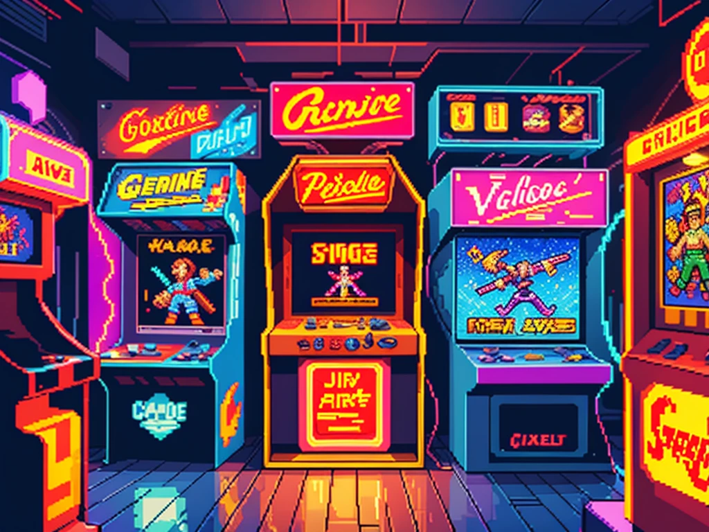 retro game, vintage pixelated graphics, nostalgic gaming experience, classic arcade feel, nostalgic characters and settings, 8-bit artwork, pixel art, old-school gameplay, vibrant colors, pixel-perfect animations, iconic sound effects, joystick and button controls, high score challenge, retro gaming console, retro game cartridges, pixelated landscapes, pixelated character sprites, fast-paced action, side-scrolling platformer, power-ups and bonuses, retro game over screen, multiplayer fun, 80s gaming culture, retro gaming community, immersive gaming experience, leaderboard competition, pixel art illustrations, 8-bit music soundtrack, pixel art animations, retro game controller design, challenging levels, hidden easter eggs, vintage arcade cabinets, pixel art character customization, virtual reality retro gaming, immersive virtual world, retro game fever, throwback vibes, gaming nostalgia, reimagined retro classics, timeless gaming experience.