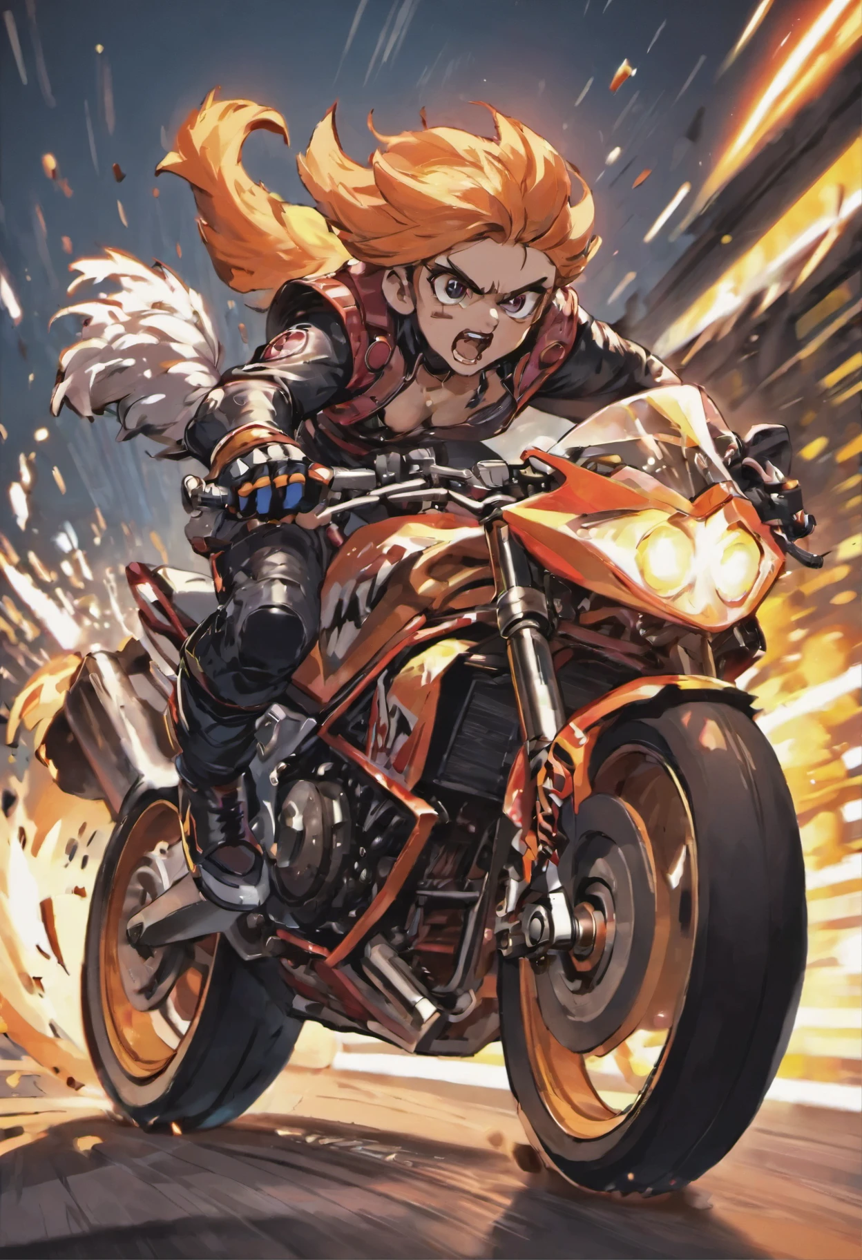 motorcycle, Drive at high speeds, rider, Violent style, The engine roars, Tire friction, track, dusty, passionate, sports