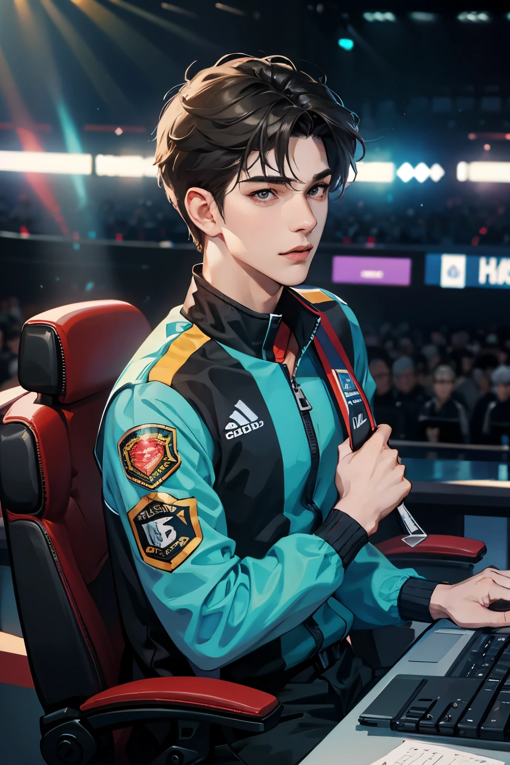 lol The young male protagonist is handsome in the e-sports competition scene