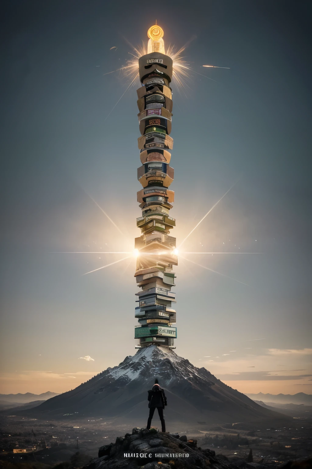 ((best quality)), ((masterpiece)), (detailed), Illustrate the concept of success with a graphic showing a person standing on top of a mountain of money or icons representing different online income streams.