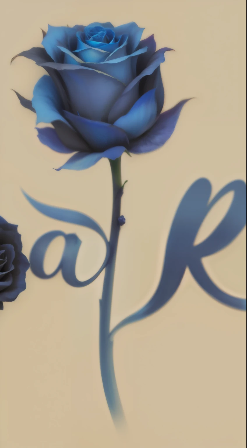 there is a blue Rose on a white wall with a black button, rendering a blue Rose, blue Rose, style lettering, close-up photo, Close-up photos, flowing lettering, lettering, close-up, close-up photo, 中景close-up, Blue ink, Hand Painted, Hand Painted, Width, Close-up portrait shot, Close-up view