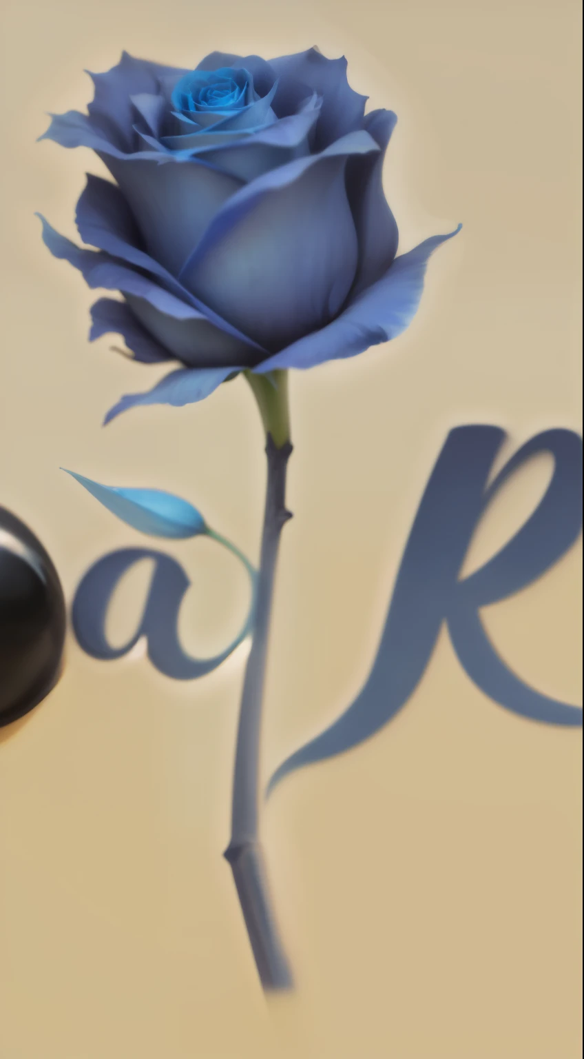 there is a blue Rose on a white wall with a black button, rendering a blue Rose, blue Rose, style lettering, close-up photo, Close-up photos, flowing lettering, lettering, close-up, close-up photo, 中景close-up, Blue ink, Hand Painted, Hand Painted, Width, Close-up portrait shot, Close-up view