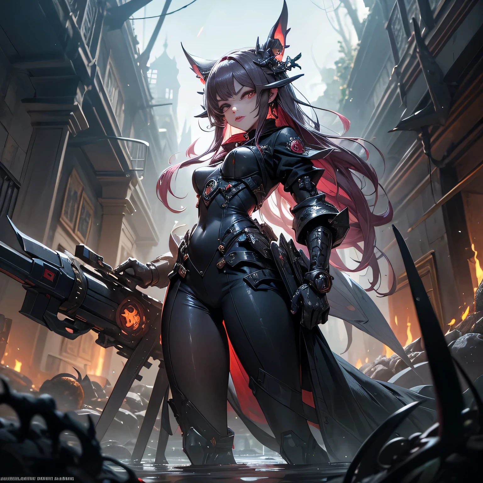 completely black image with two glowing red eyes --auto --s2