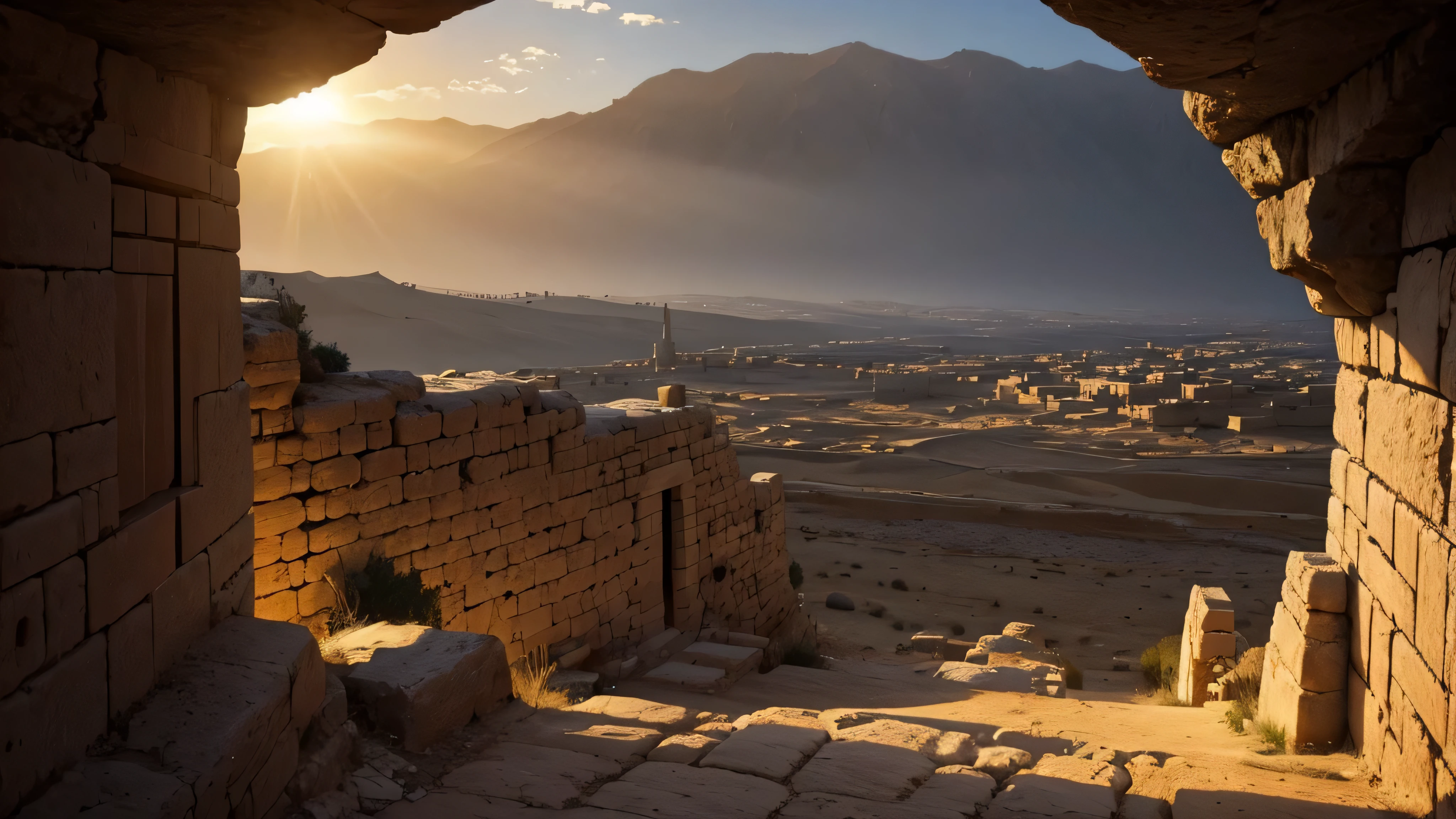 holy light in the darkness、fantastic scenery、ancient israel、