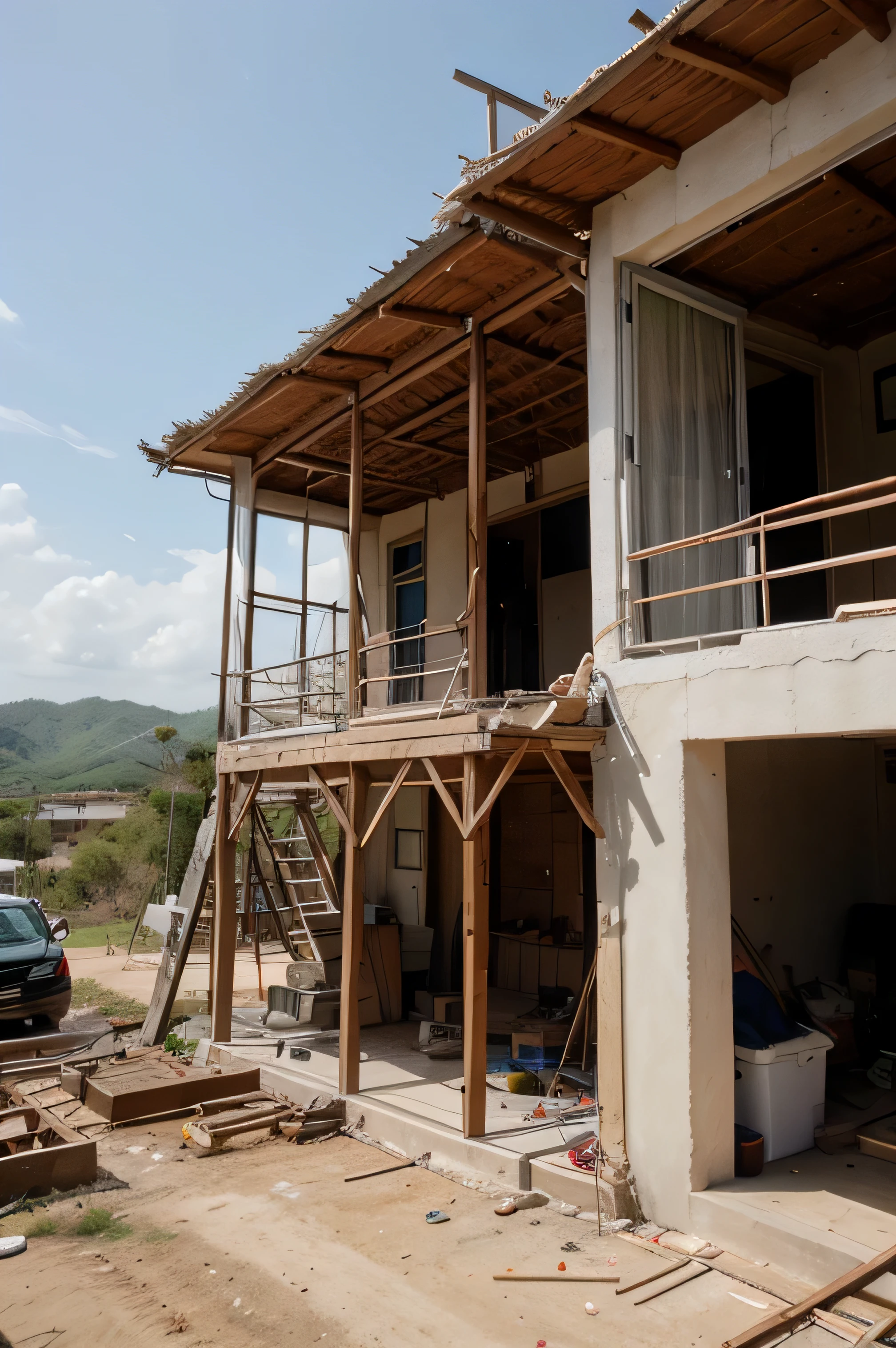 Construction of a house in Mexico