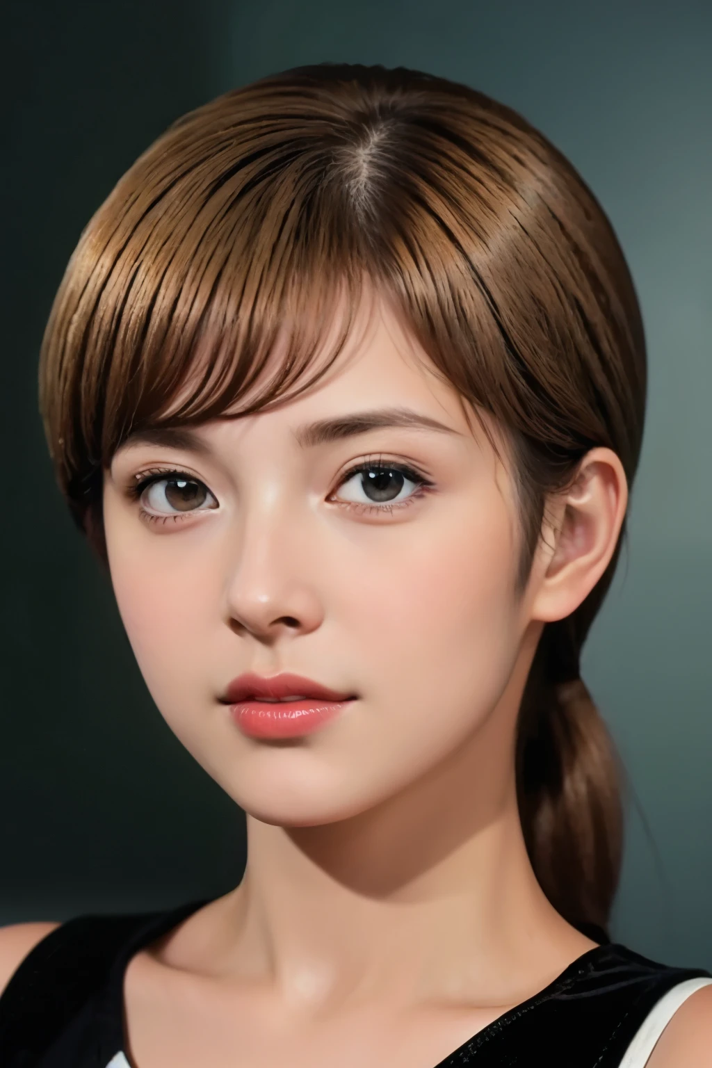 best quality, face focus, soft light, 
ultra high res, (photo realistic:1.4), RAW photo, 
1 girl , solo, cute, 
blushed cheeks,
(pupil, lights in the eyes), 
detailed beautiful face, 
(high resolution detail of human skin texture), 
(portrait), 
long neck,
indoor, 
soft portrait shot 8 k, 
portrait shot 8 k, 
highly detailed vfx portrait, 
rendered in corona, 
cinematic headshot portrait, 
high-quality 4k portrait, 
high quality portrait, 
cinematic realistic portrait, 
portrait. 8 k high definition
BREAK, boku no hero academia, toga himiko