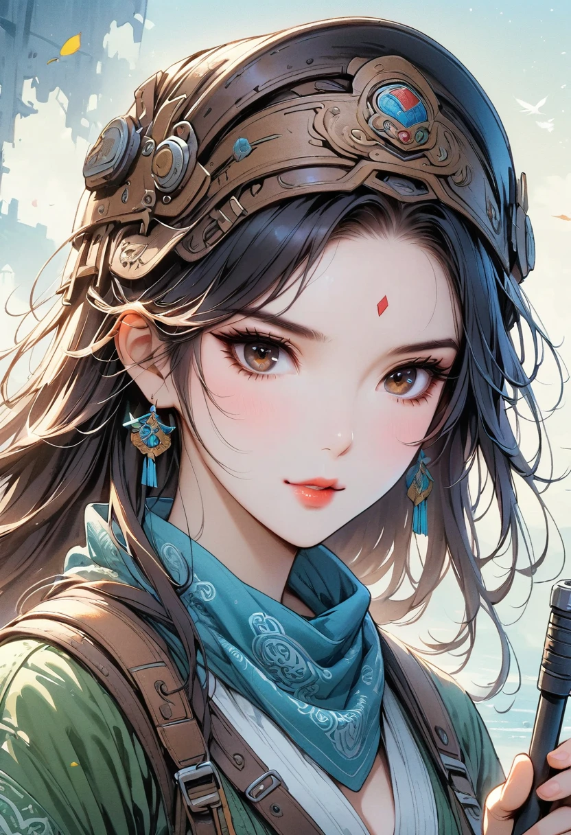 best quality, work, (actual: 1,2), 1 girl, brown hair, brown eyes, front, Detailed face, beautiful eyes