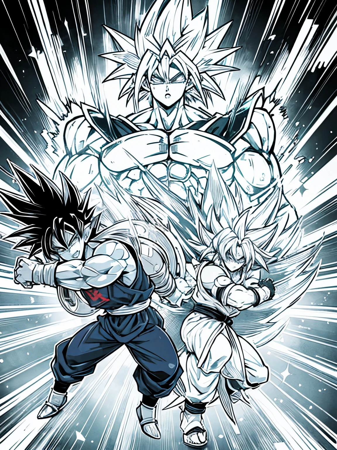 Ultra Instinct Goku Fighting Legendary Super Saiyan Broly