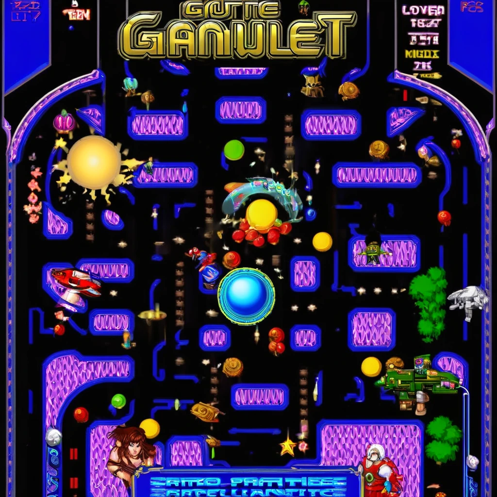 retro arcade game play Gauntlet