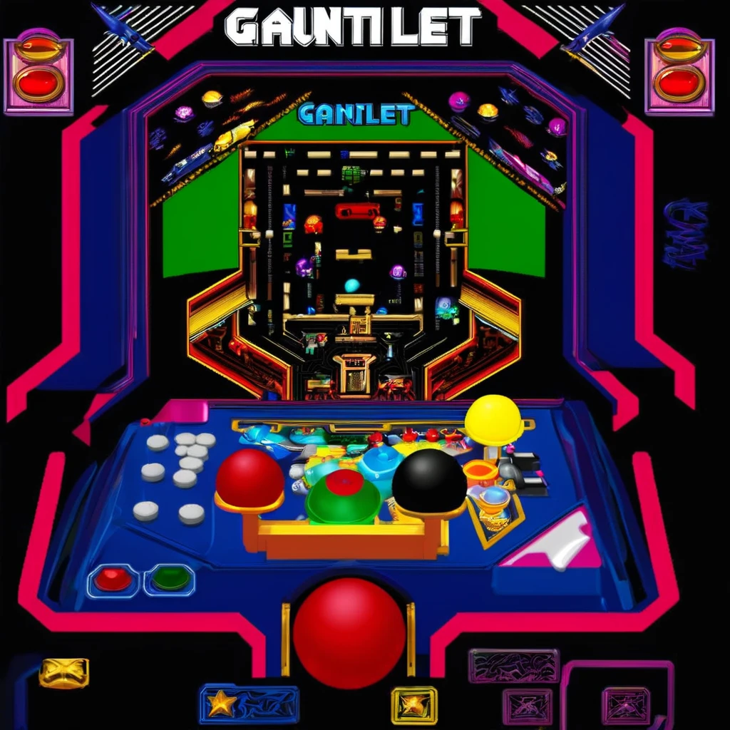 retro arcade game play Gauntlet
