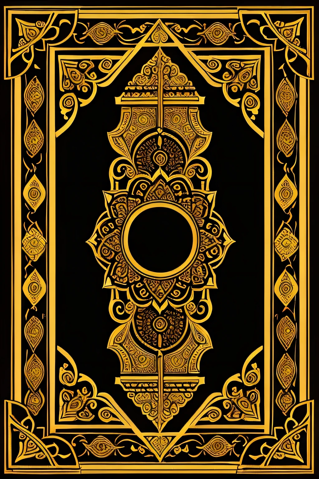 ancient india decorative vector designs art golden color vertical