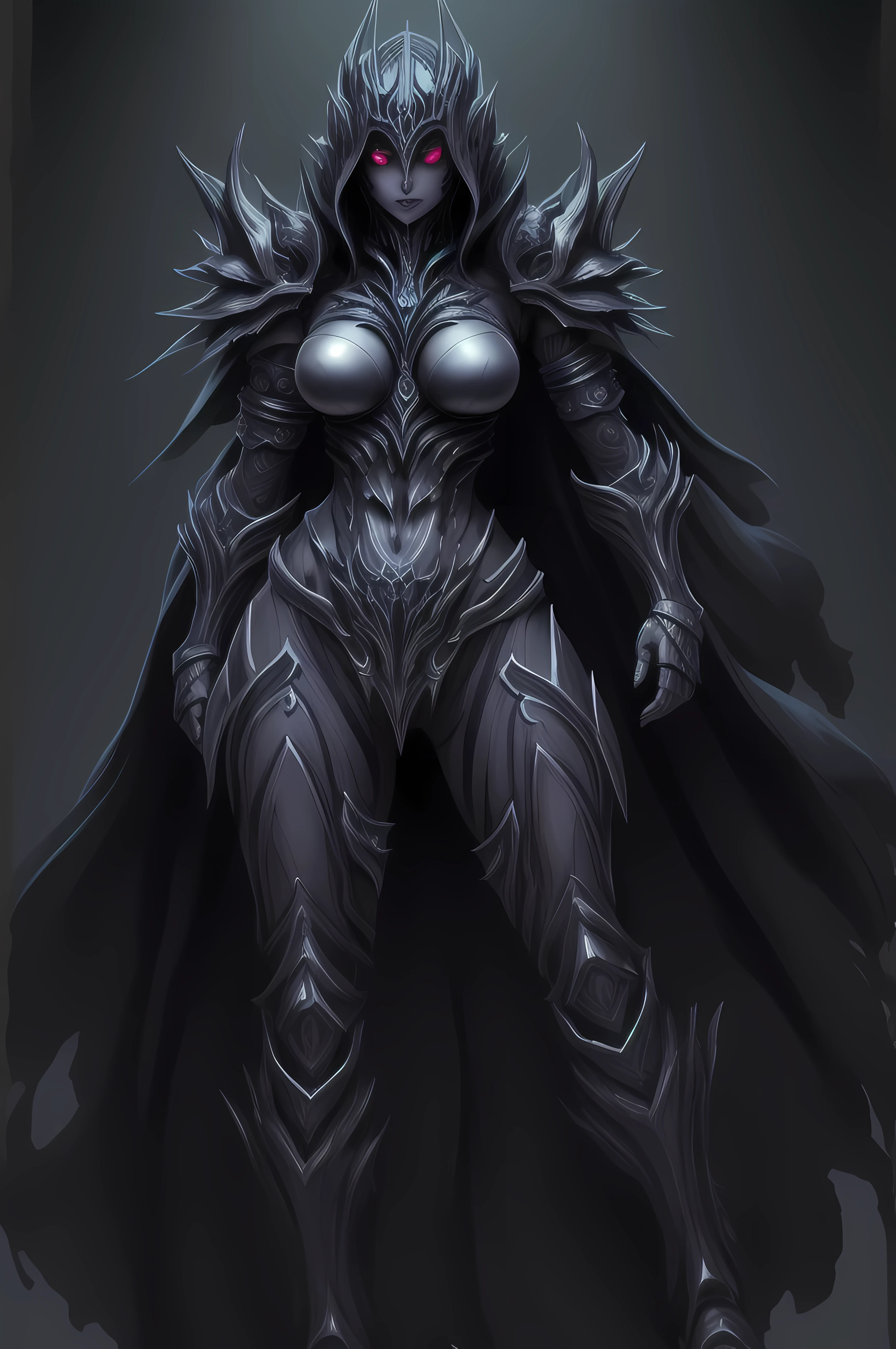4K, obra de arte, high resolution, absurdos, EdgeDeathKnight,uma mulher em armadura escura ,wearing EdgeDeathKnight armor,