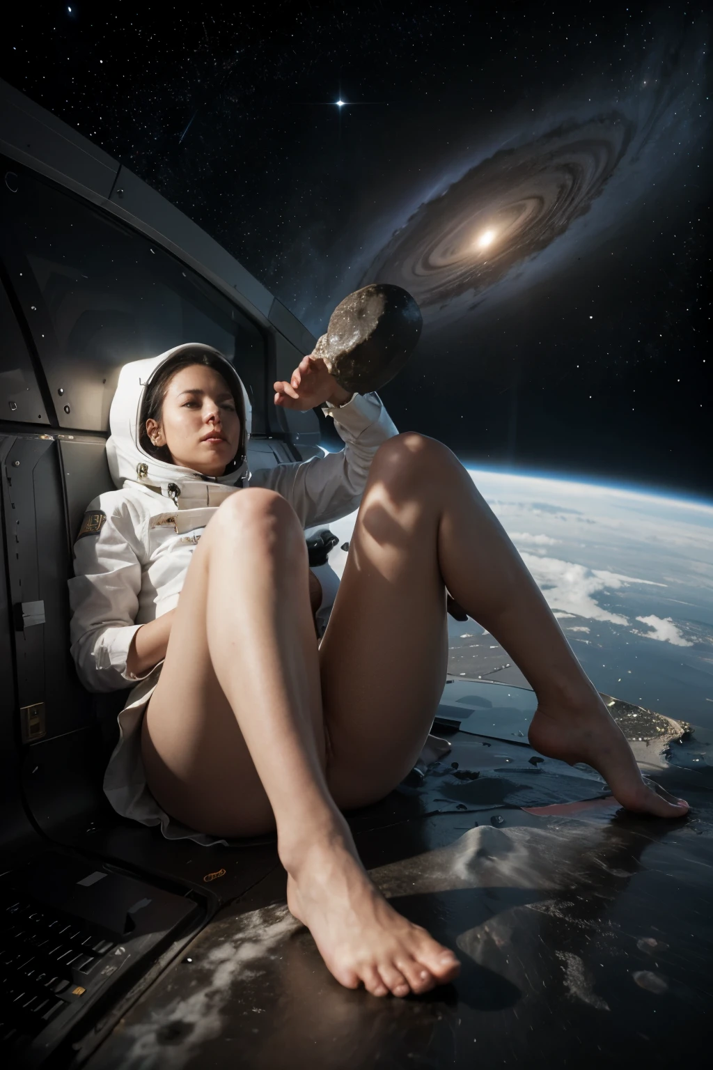 Create a space-themed image that says "Regreso pronto"