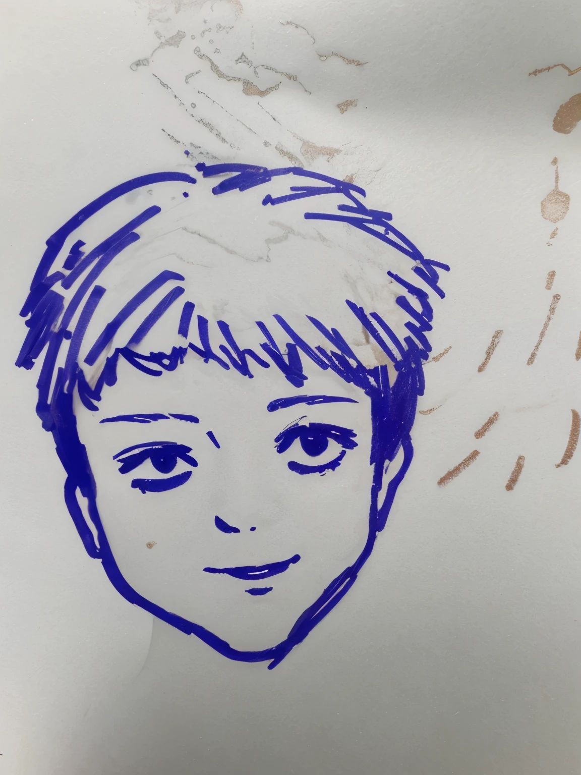 Highlighted brown short hair starry sky is mysterious and cute