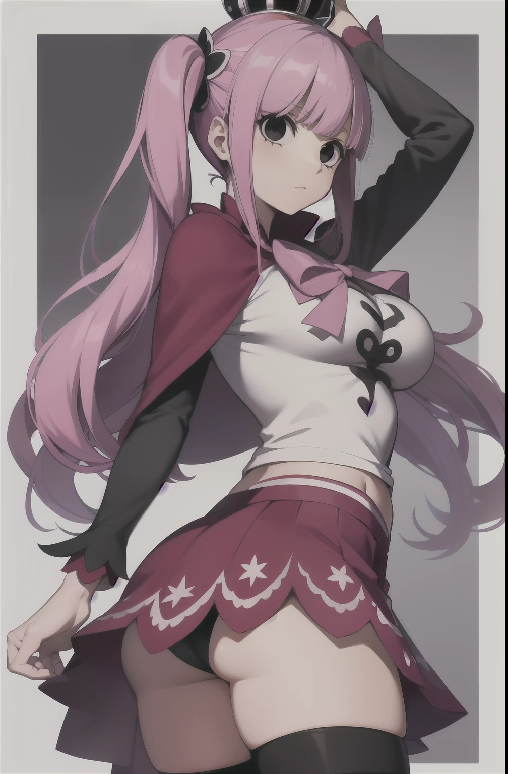 anime girl in a skirt and top with a crown on her head, shalltear from overlord, seductive anime girl, anime girl with skirt, anime girl showing her ass, female anime character, anime best girl, anime girl named lucy, akane owari danganronpa, marin kitagawa fanart, digital art from danganronpa, best anime 4k konachan wallpaper, official character art