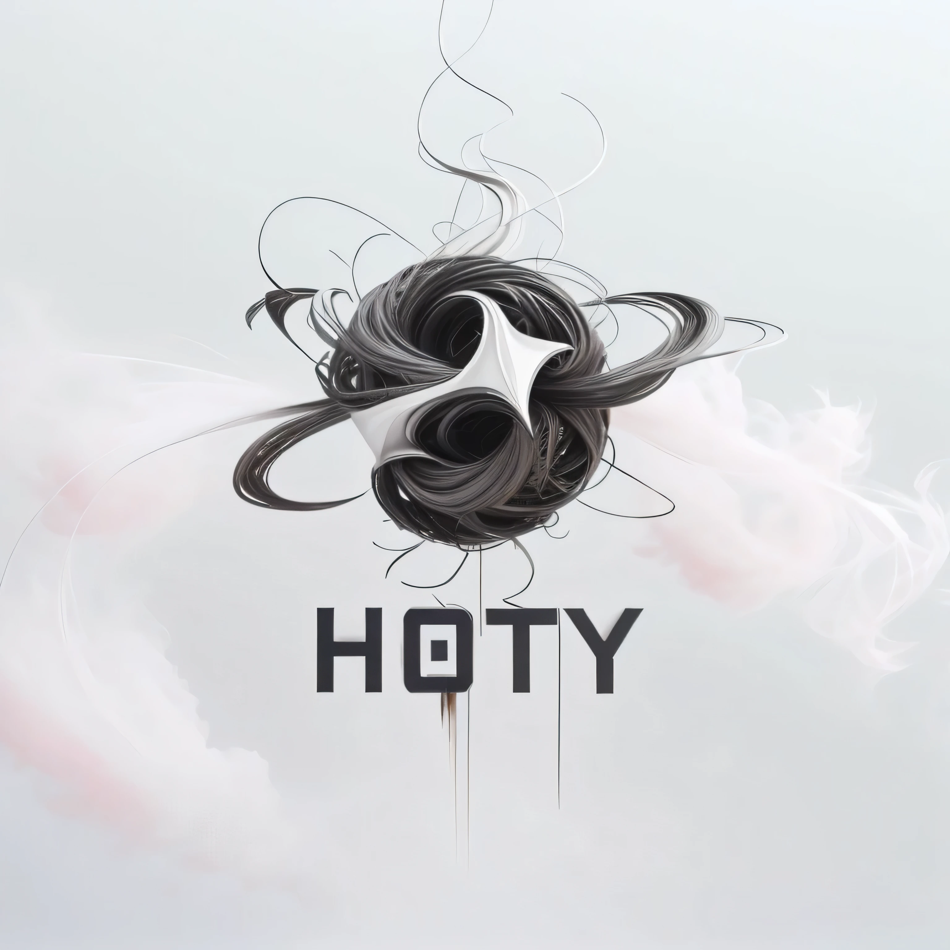 Flowing smoke, gray particles, smoke 4k,