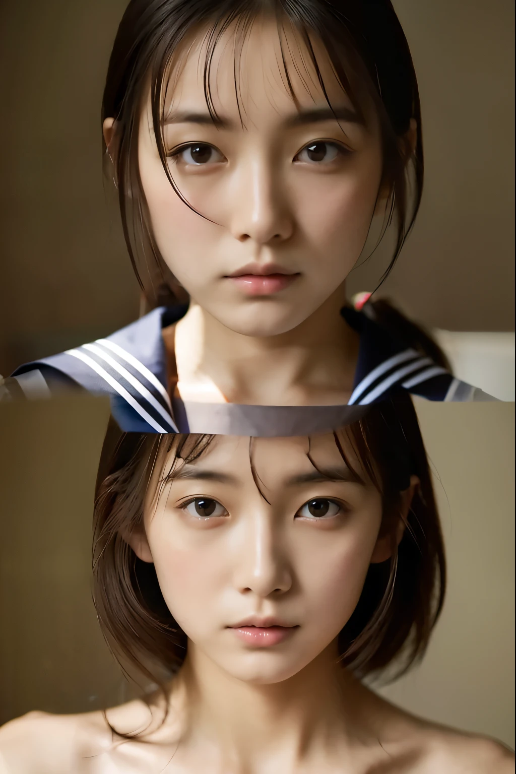 navy blue sailor suit、Japanese high school girl uniform、highest quality