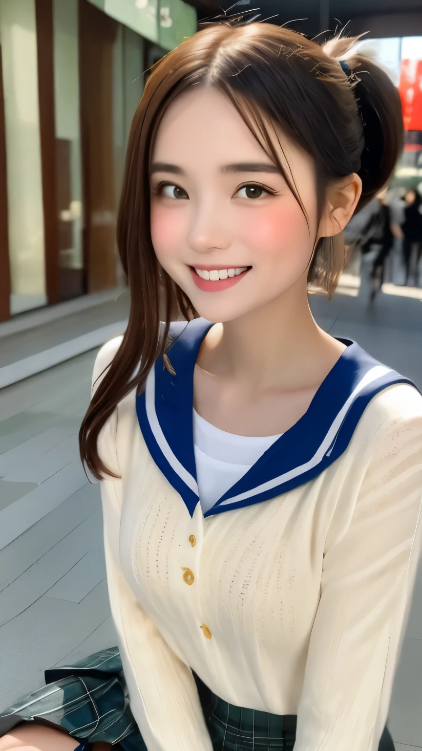 (8K、Raw photo、highest quality)、detailed background、Beautiful and dense face、beautiful and smooth skin、skin texture、professional lighting、beautiful age girl、(multiple women)、(small breasts: 1.2)、

cute sailor suit、Pleated mini skirt with tartan plaid pattern、side pony、ponytail、cute hairstyle、白いニーhigh socks、high socks、
Self snap、school trip、laughter、smile、sexual expression、Tokyo Tower、Sensoji Temple
、You can also take photos with famous landmarks and symbols of your travel destination.