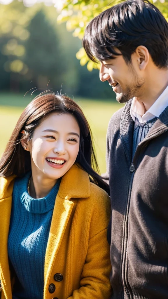 men and woman, happy