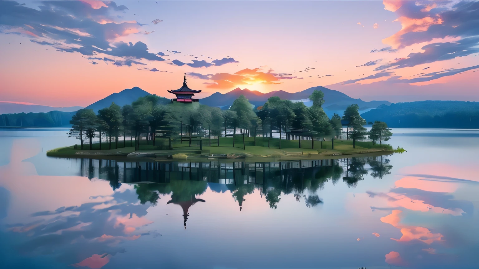 Many colorful colorful auspicious clouds，Huoshaoyun，Sunset