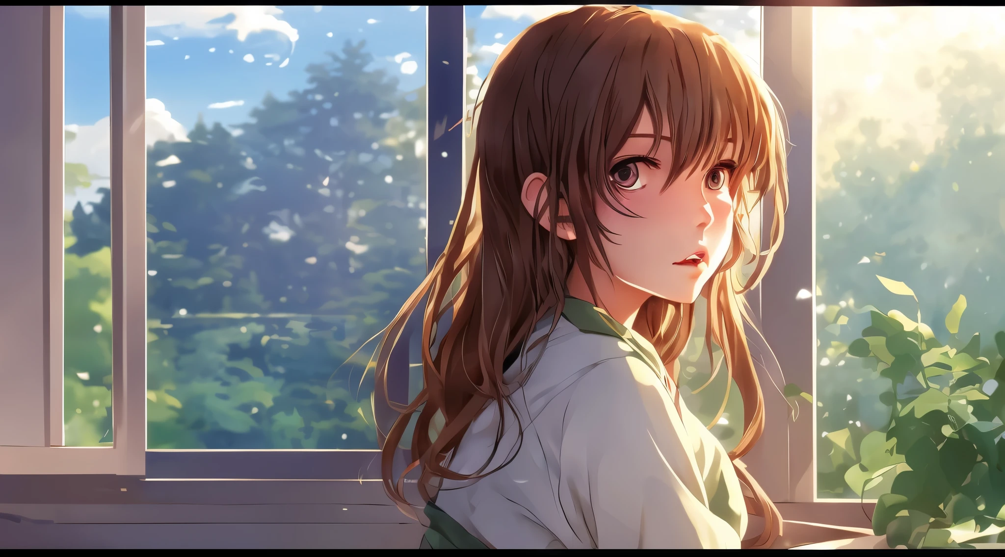 Anime illustrator with a similar atmosphere but with the same facial image