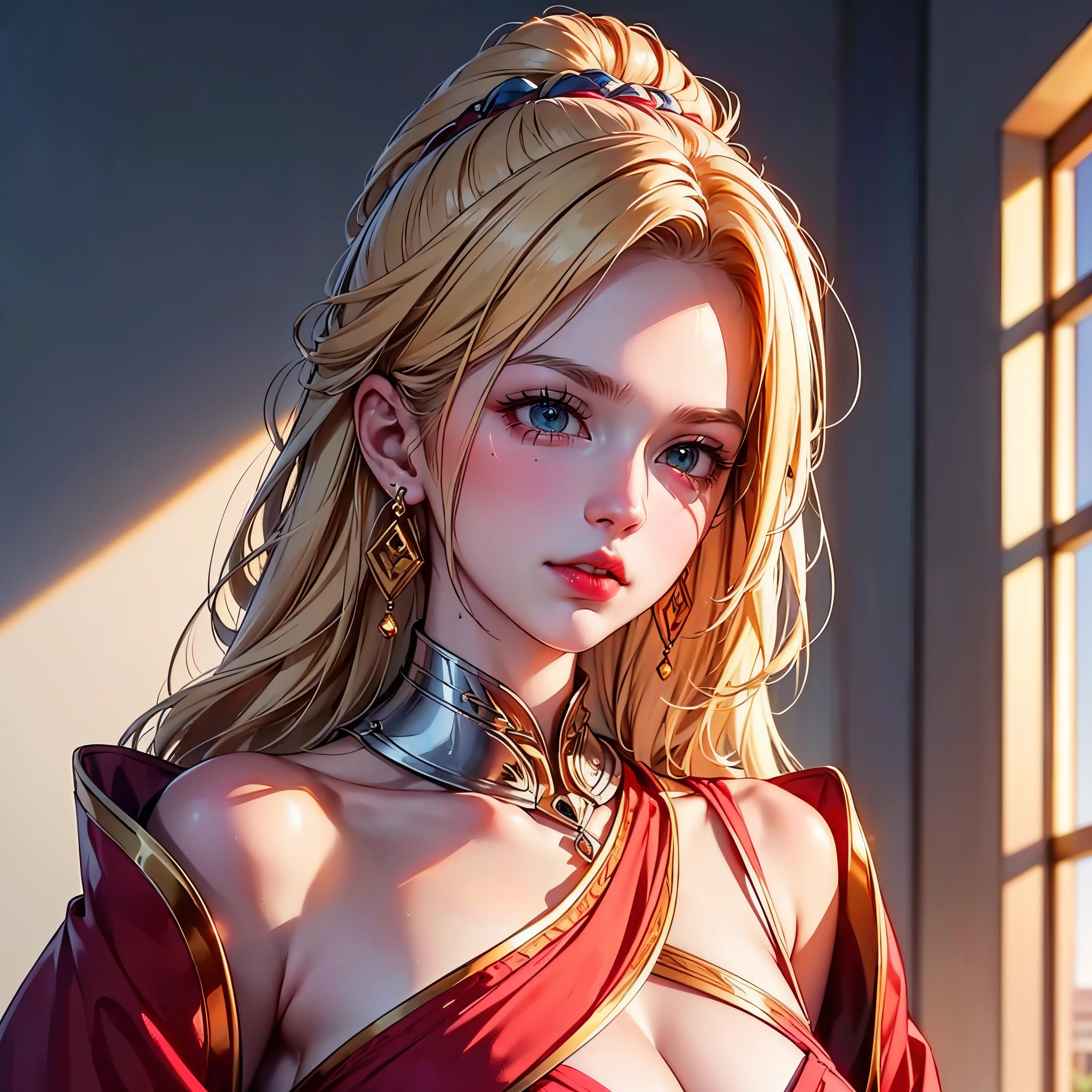 spacious sunset (Super Beautiful Face: 1.0), (Glossy Skin: 1.0), Black Hair, Realistic Pupils, Movie Lighting, Highly Detailed Eyes and Face, Movie Lighting, (Cowboy Shot: 1.0), (kimono, hakama, obi: 1.15), (Korean Cute Actress), in nature, classic kimono, (32K, max best quality:1.2), (epic tmasterpiece:1.37), (ulra professional photorealistic:1.37), (ultra high-resolution), half body, walking pose, shot from front, slow motion, female paladin wearing the full body, (light silver armour:1.2),(ornately decorated armor), (symmetrical meiculous intricate insanely detailed , bloom:1.5), (ulra high-quality, Alessandro Casagrande, Greg Rutkowski, Sally Mann, concept art, 32k), (analog:1.2), (ulra high-sharp focus), (detailed pupils:1.1), epic detailed face and eyes, epic tMasterpiece, max perfect best quality, (ultra highly detailed photo:1.1), (long blonde Hair, ponytail,ecstatic:1.1), (young woman:1.1), ulra sharp-focus, (perfect body:1.1), hyper realistic, real shadow, 3d, (temple background:1.2), arms crossed over the chest photographed by Canan EOS R6, 135mm, 1/1250s, f/2.8, ISO 400 fullbodye tattoo nsfw naked varied multi etc. --v6 --s1000 --c20 --q5 --chaos100