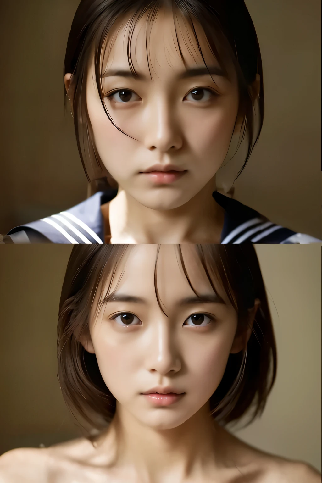 light brown blurred background、plain background、