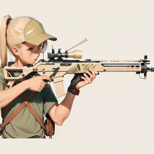 Arizona crossbow machine flat line illustration light color