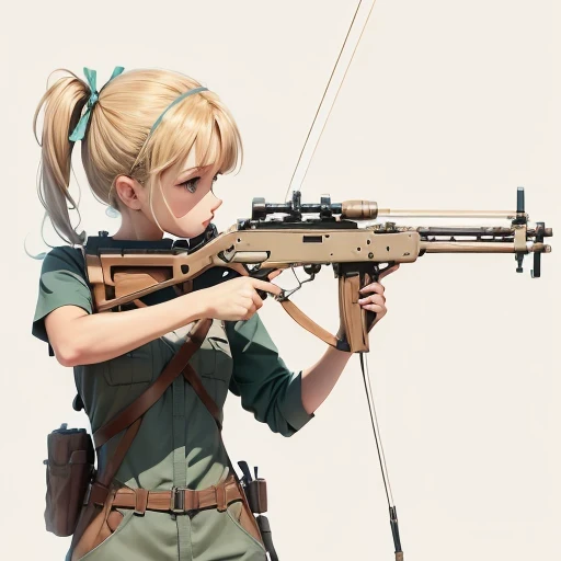 Arizona crossbow machine flat line illustration light color