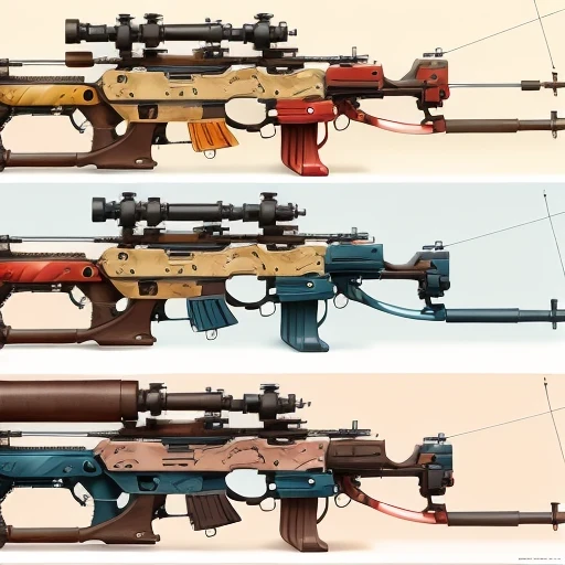 Arizona crossbow machine flat line illustration light color