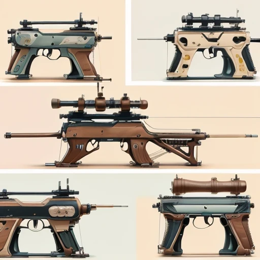 Arizona crossbow machine flat line illustration light color