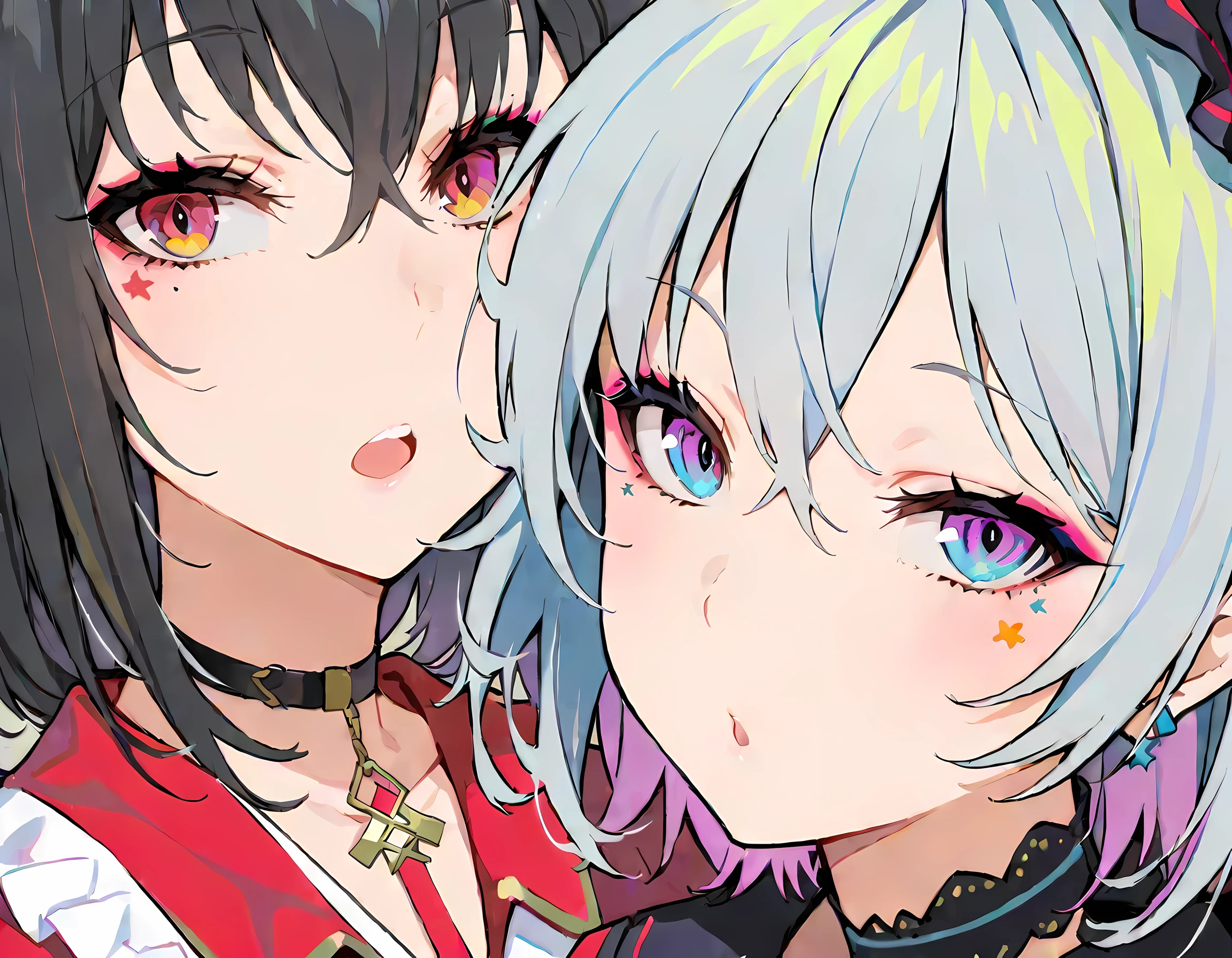 masterpiece, best quality, high resolution, 1 girl, alone, Anastasia (Idol master), Idol master cinderella girls, blue eyes, short hair, gray hair, black skirt,Keep your mouth shut, superior_Body,