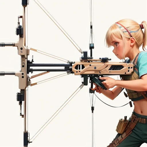 Arizona crossbow machine flat line illustration light color