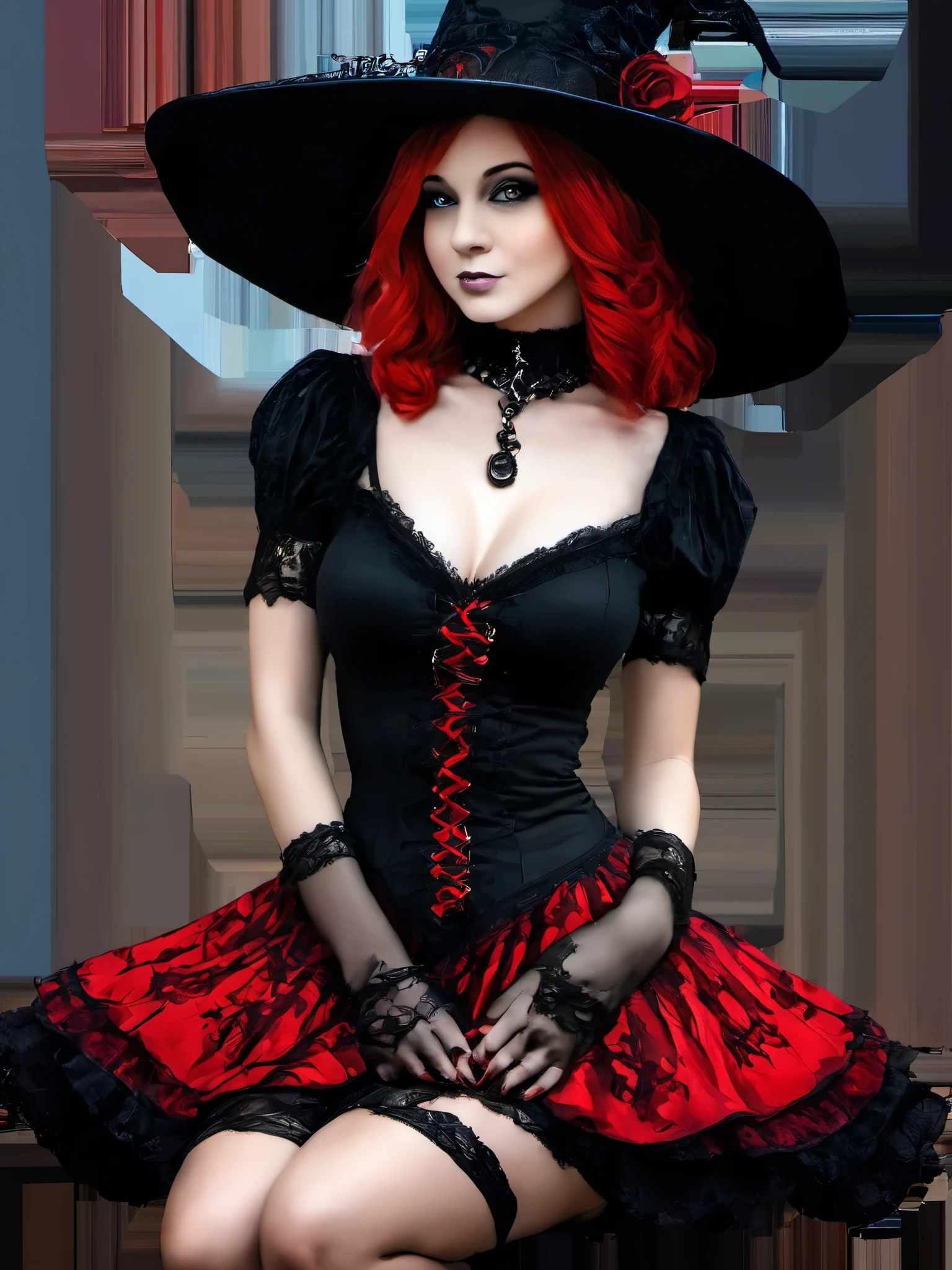 (masterpiece, best quality:1.2), 1girl, solo, Shana in a naked, breast, g-string, ((naked)),(sitting wide open legs, very horny), (very sexy pose), sexy cleavage, tanned skin, red hat , photo inspired by Chica Macnab, tumblr, gothic art, fashionable dark witch, ((naked)), very sexy, (sitting wide open legs, very horny), (very sexy pose, very horny),  ((naked)), tanned skin