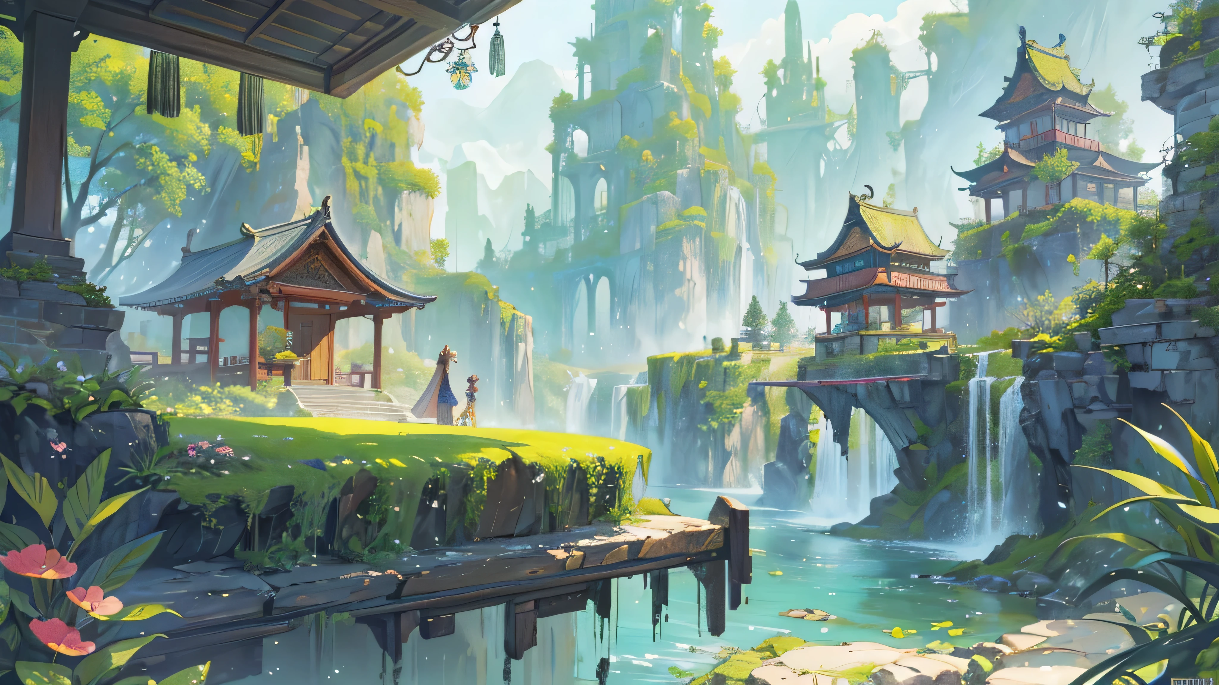(best quality,4k,highres,masterpiece:1.2),ultra-detailed,realistic:1.37,landscape,dragon,Q version,illustration,plants,garden,courtyard,fantasy creature,chinese style,scenery,big scene,vegetation,biological,dragon-like creatures,lovely succulent plants,lush greenery,vibrant colors,peaceful atmosphere,traditional Chinese elements,fantasy landscape,meticulous details,playful and cute,architectural elements,harmony between nature and man-made structures,captivating composition,serene and calming aesthetics,intricate patterns and textures,artistic interpretation,exquisite brush strokes,gentle light and shadows,seamless integration of organic forms and architectural elements.