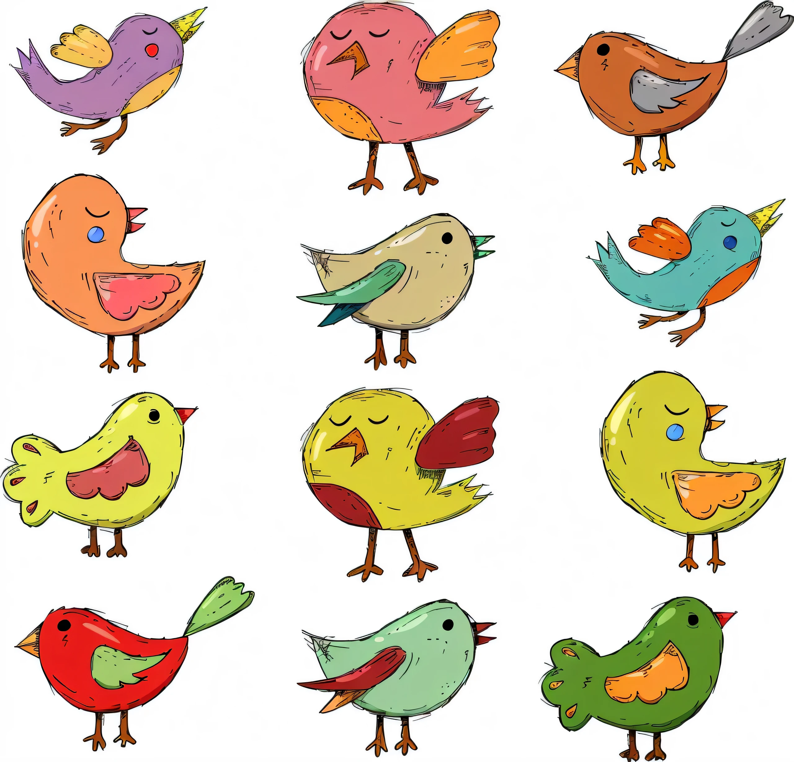 there are many different colored birds standing on a line, colorful birds, fictitious birds fly, birds, colorful bird with a long, cute colorful adorable, flock of birds, birds flying, birds flying away, style of titmouse animation, birds in flight, flying birds, cartoonish vector style, bird flocks!!, hd illustration, mechanical cute bird, bird