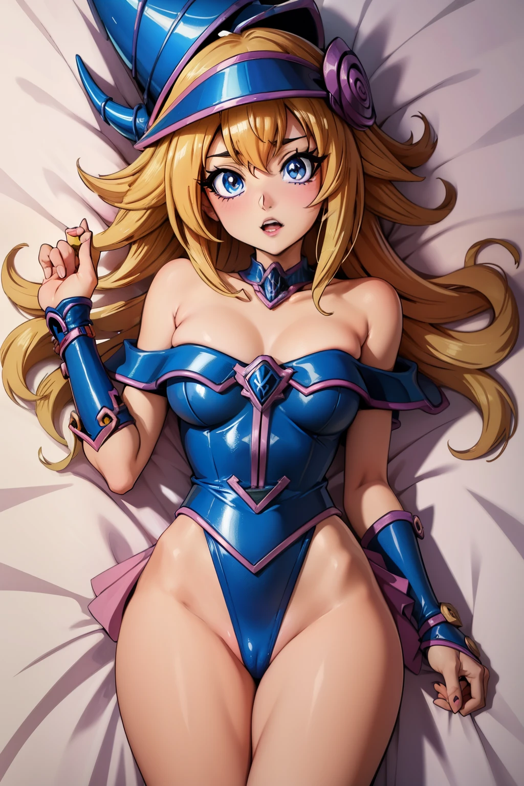 dark magician girl dans Yu gi oh, (8K), (best quality), (Realistic), (photoRealistic: 1.37), Ultra detailed, une fille, spectateur regardant, tout le corps, position du missionaire, Breasts spread apart, Position de cow-girl, lying on a bed, position TWERK, aux seins nus, trentenaire, vraiment gros boobasterpiece), anime girl avec de gros seins, jolie fille anime, Ilya Kuvshinov. 4km, [ Digital art 4km ]!!, Style Anime 3D Realistic, Jolie fille d’anime, germe d&#39;extremely detailed art, oppaï, Style animé 4K, Rendu photo Realistic Anime girl, Anime hyper Realistic, animated style. 8K