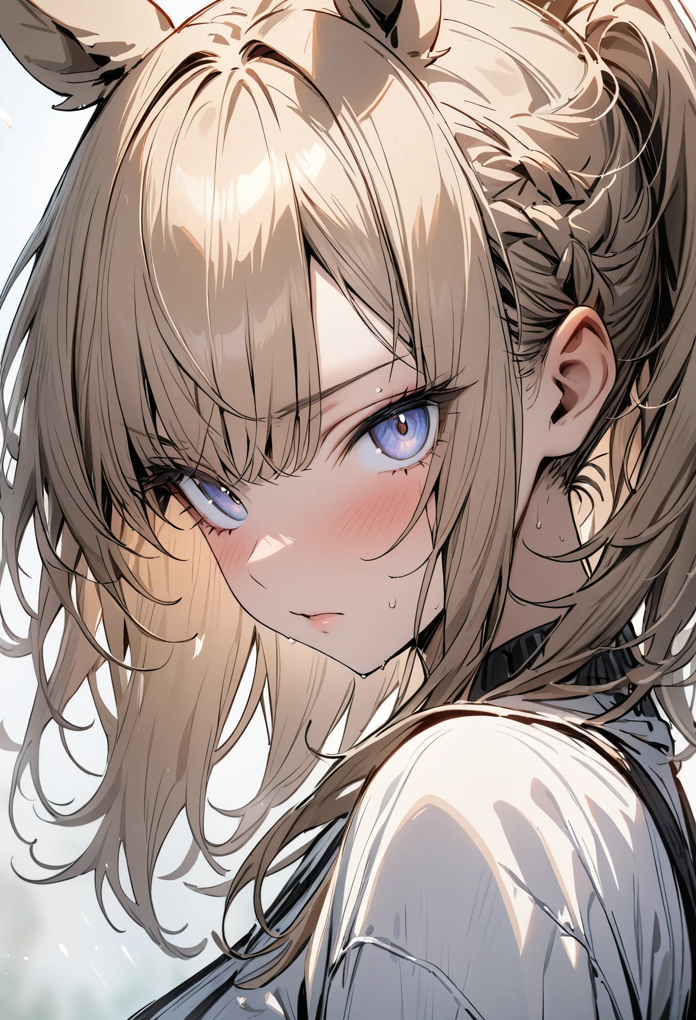 ((masterpiece, best quality)),((1 girl)),horse ear, portrait,
