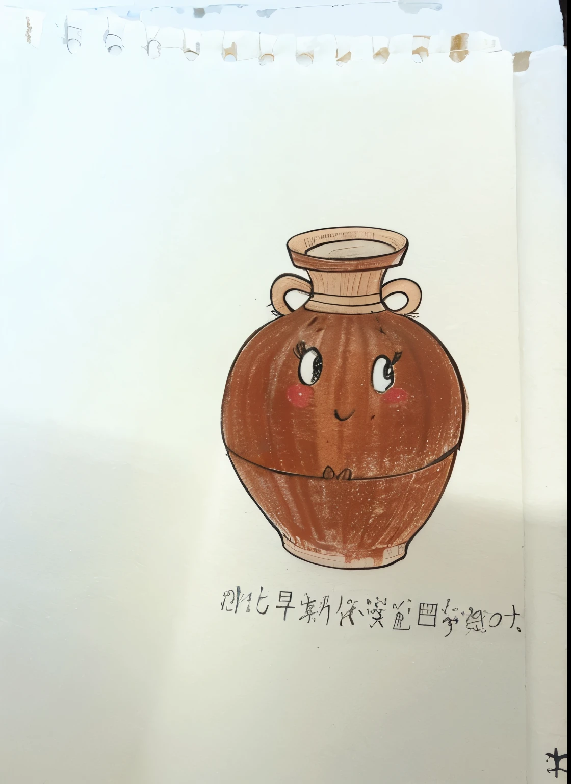 Clay pots,Cartoon comics style,big eyes,exaggerated expression