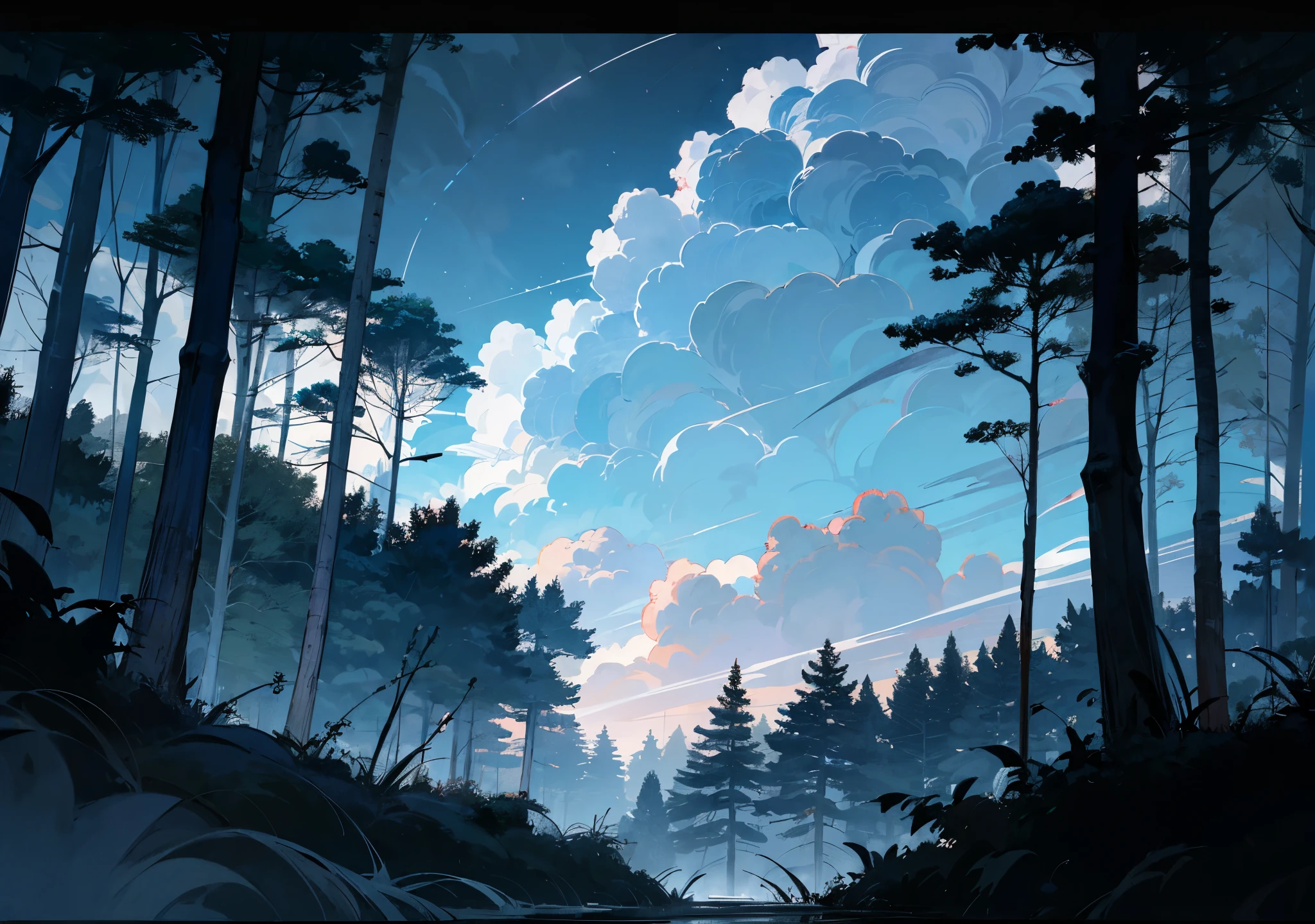poison々New、(((dark)))、night、(in the forest)、cloudy