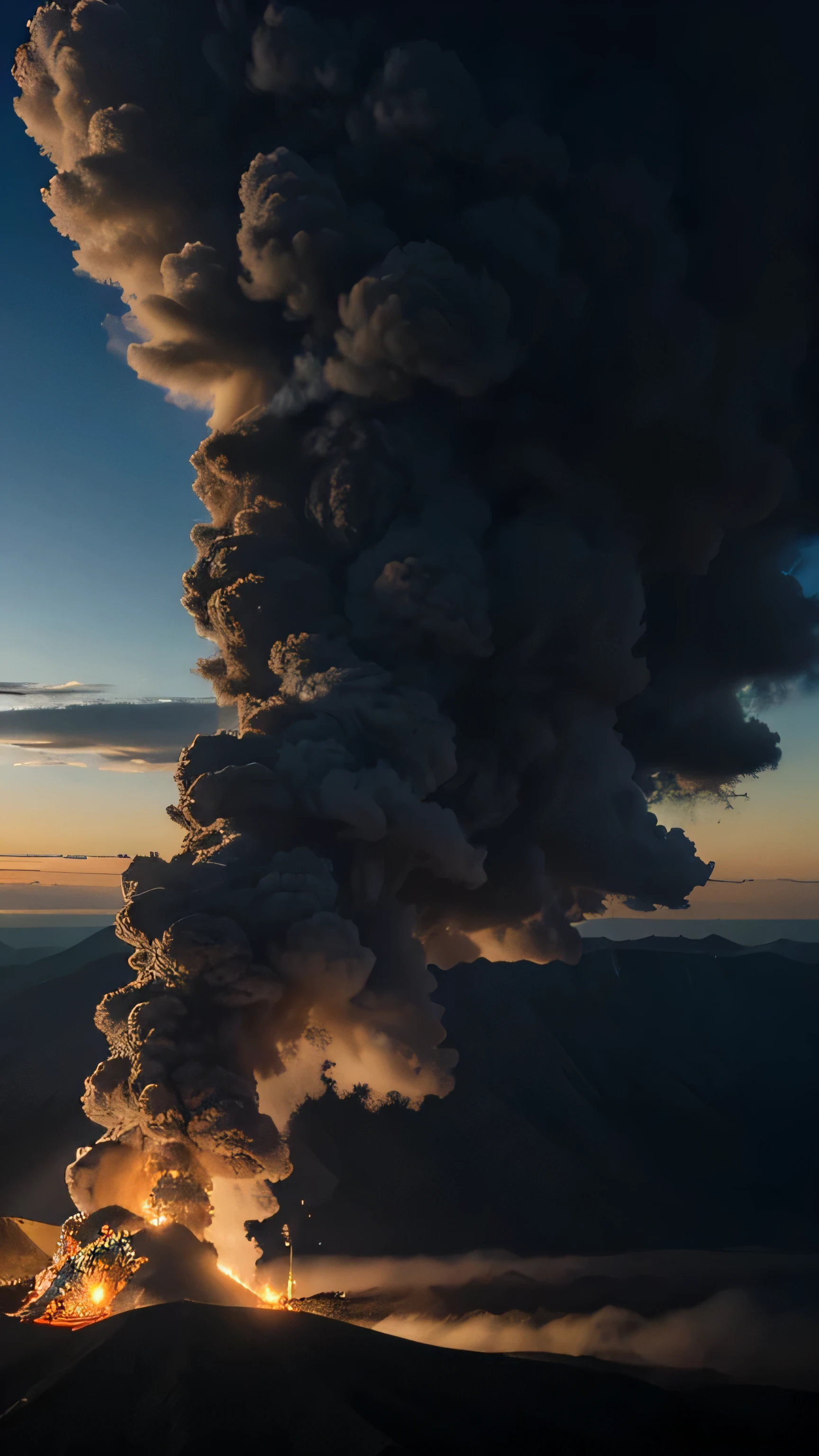 Germany, sending a plume of smoke into the sky