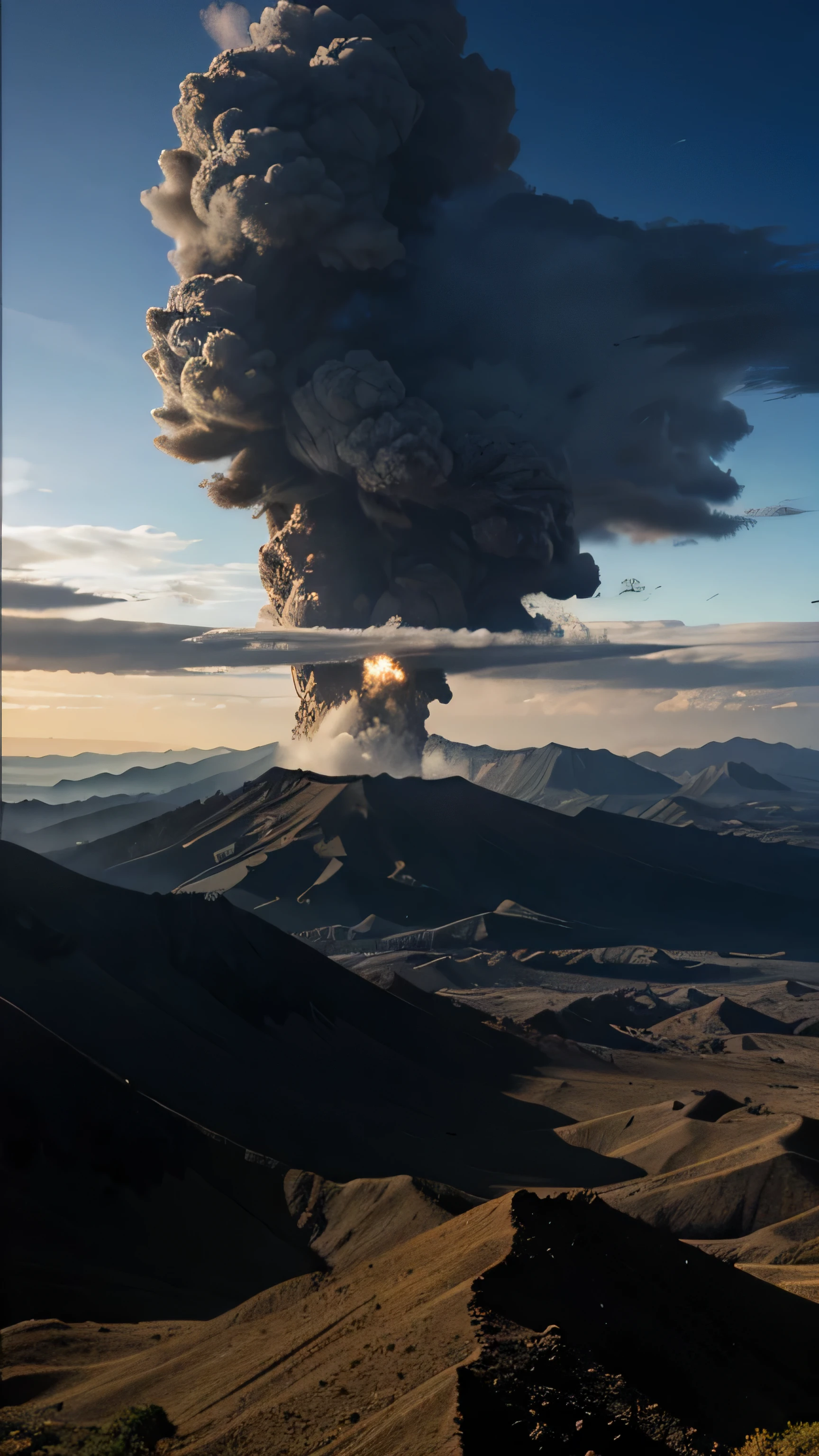 Mount Tambora eruption, 8k, high resolution