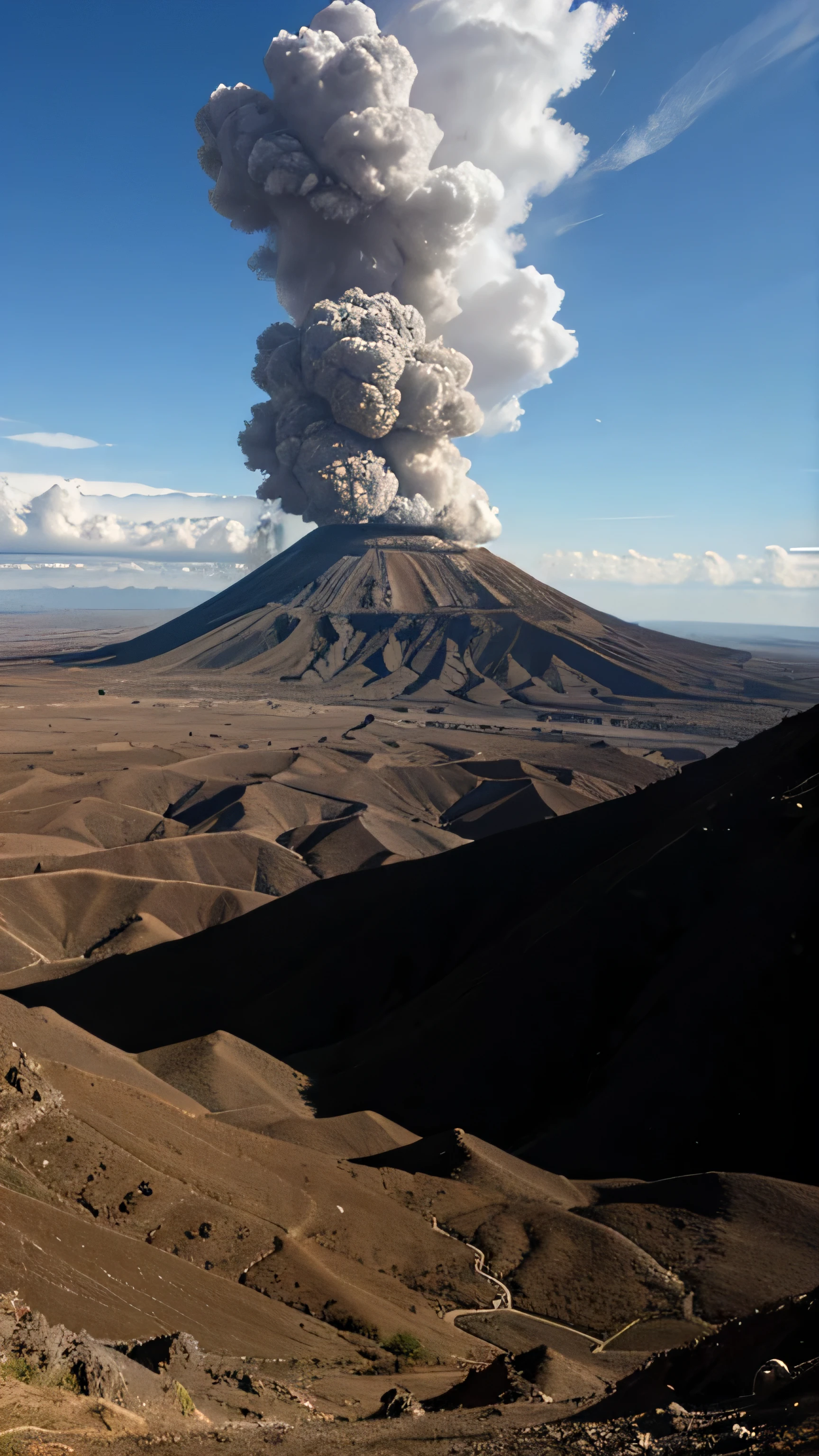 Mount Tambora eruption, 8k, high resolution