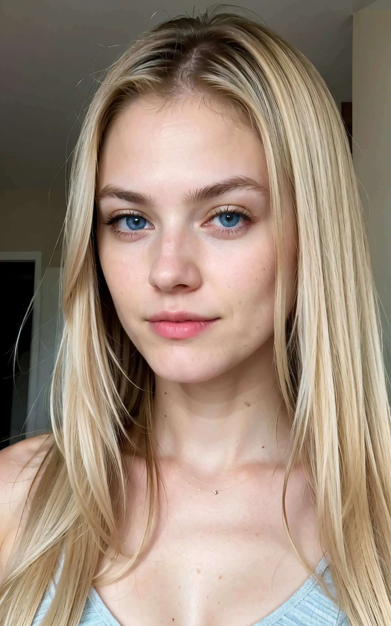 woman girl pretty blonde long hair, blue eyes,