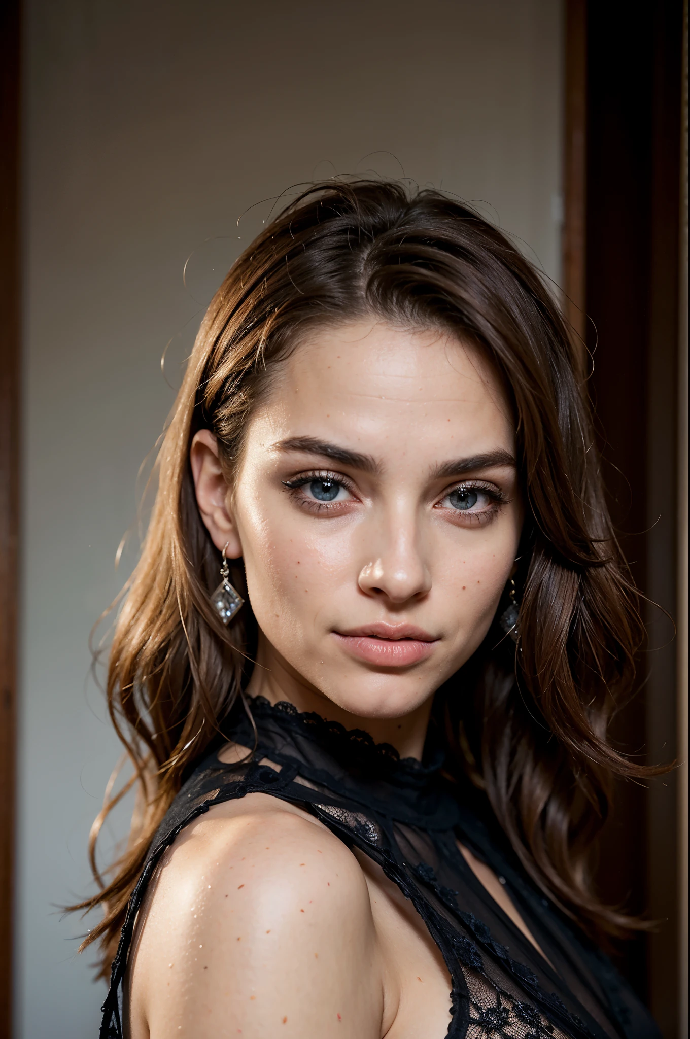 hermoso rostro de mujer sensual, (pelo rubio:1.1), blue eyes, piel suave y tersa, maquillaje perfecto, labios brillantes, shy smile, Detalles finos, Realistic lighting, 4K resolution, retrato de moda, Extremadamente detallado, extremadamente intrincado,, (obra maestra, alta calidad, Mejor calidad:1.3), Extremadamente detallado, extremadamente intrincado, Fotorrealista,