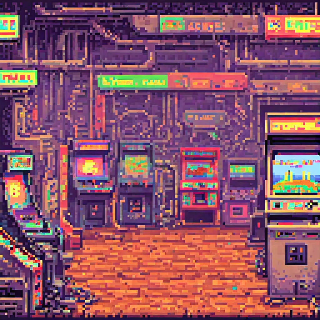 pixel art, 16 bit, yamer_pixel_fusion, (a retro game),pixel art,8-bit (video game:1.1),vibrant colors,arcade style,classic characters,playful and nostalgic atmosphere,retro gaming consoles and controllers,detailed design of game sprites,impressive game effects,retro sound effects,a mix of platformer and shooter games,side-scrolling gameplay,high score challenge,retro-themed backgrounds and levels,classic power-ups and obstacles,fast-paced gameplay,engaging storyline with twists and turns,hidden levels and secrets,triumphant music upon winning a level,retro game cover art style,vintage gaming experience,perfect balance of difficulty,nostalgic tear-inducing moments,immersive gameplay experience,enjoyable gameplay mechanics,captivating pixelated landscapes,retro game fan-art game development process,retro gaming community,A.I. generated retro game aesthetics,pixel-perfect animations.