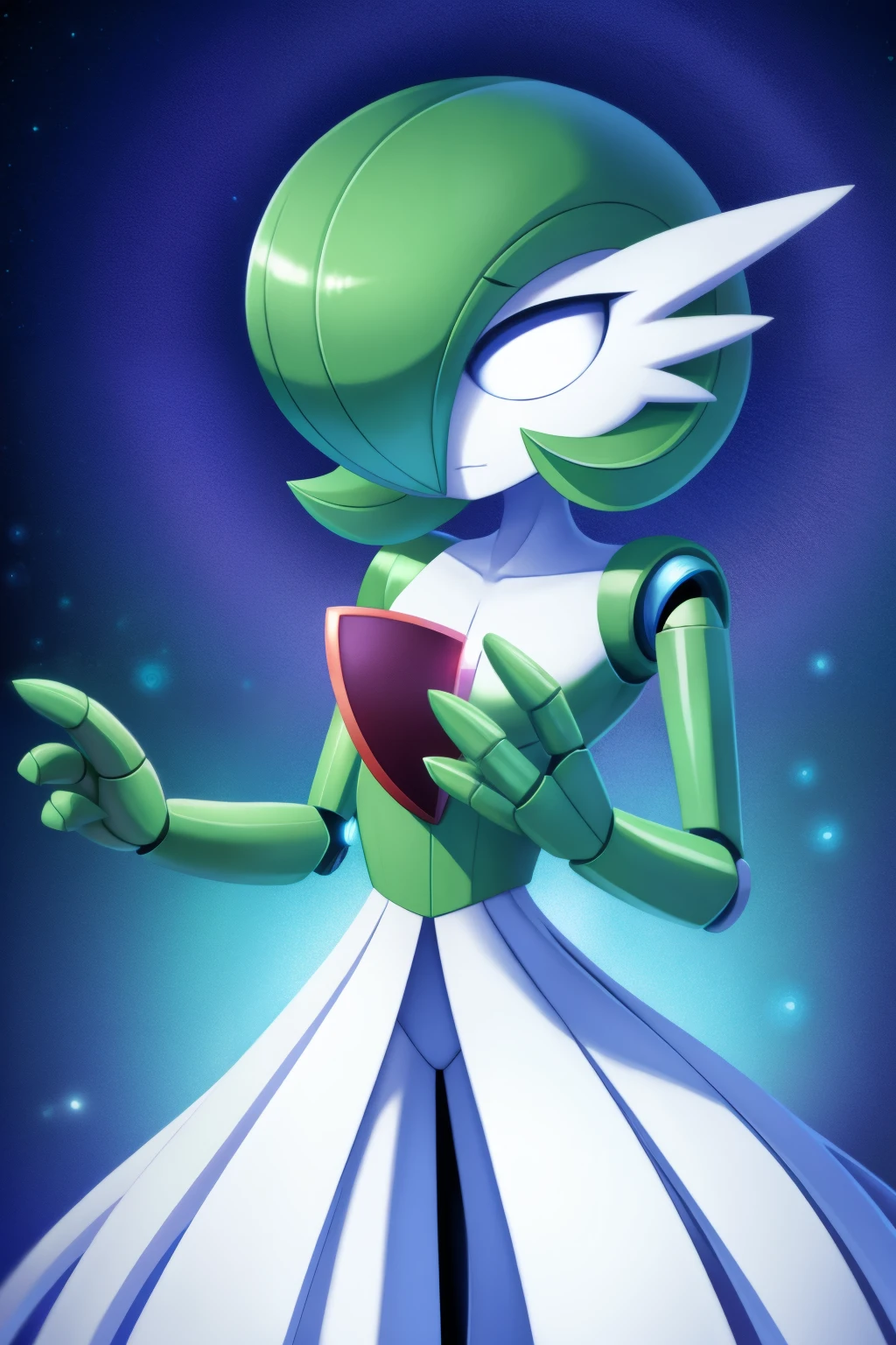 Gardevoir, empty eyes, spiral eyes, enchanted, entranced, hypnotized, robot joints